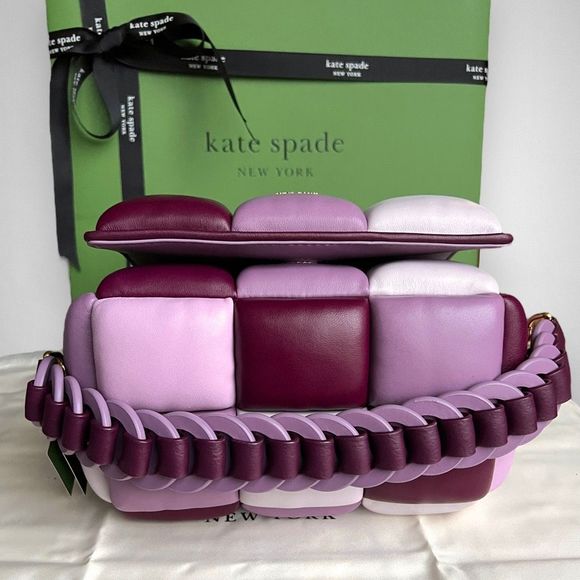 🚫SOLD ON MERCARI🚫 Kate Spade Boxxy Lambskin Leather Crossbody Bag in Purple - Picture 12 of 17